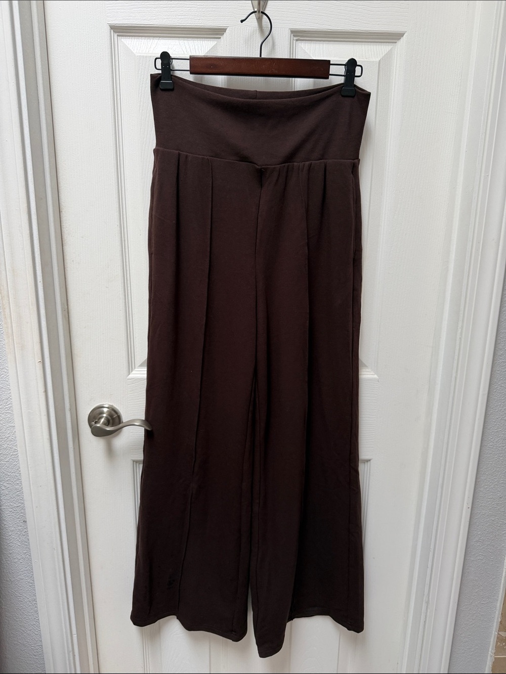 OGL Wide Leg High Waist Pants - Brown